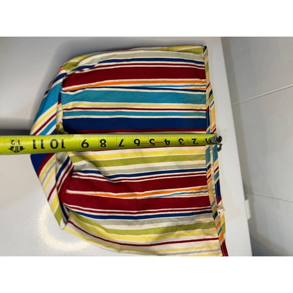 Longaberger Basket Liner Multicolor Stripe Fabric Replacement Accessory 13x10